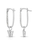 Sterling Silver Butterfly Charm Drop Dangle Earrings