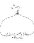 Sterling Silver Always In My Heart Adjustable Bracelet