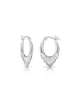 Sterling Silver Diamond-Cut Hoop Earrings