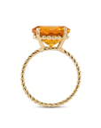 14K Yellow Gold Natural Citrine Gemstone Ring, 5 Carats