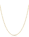 14K Yellow Gold Diamond-Cut Mirror Chain Necklace