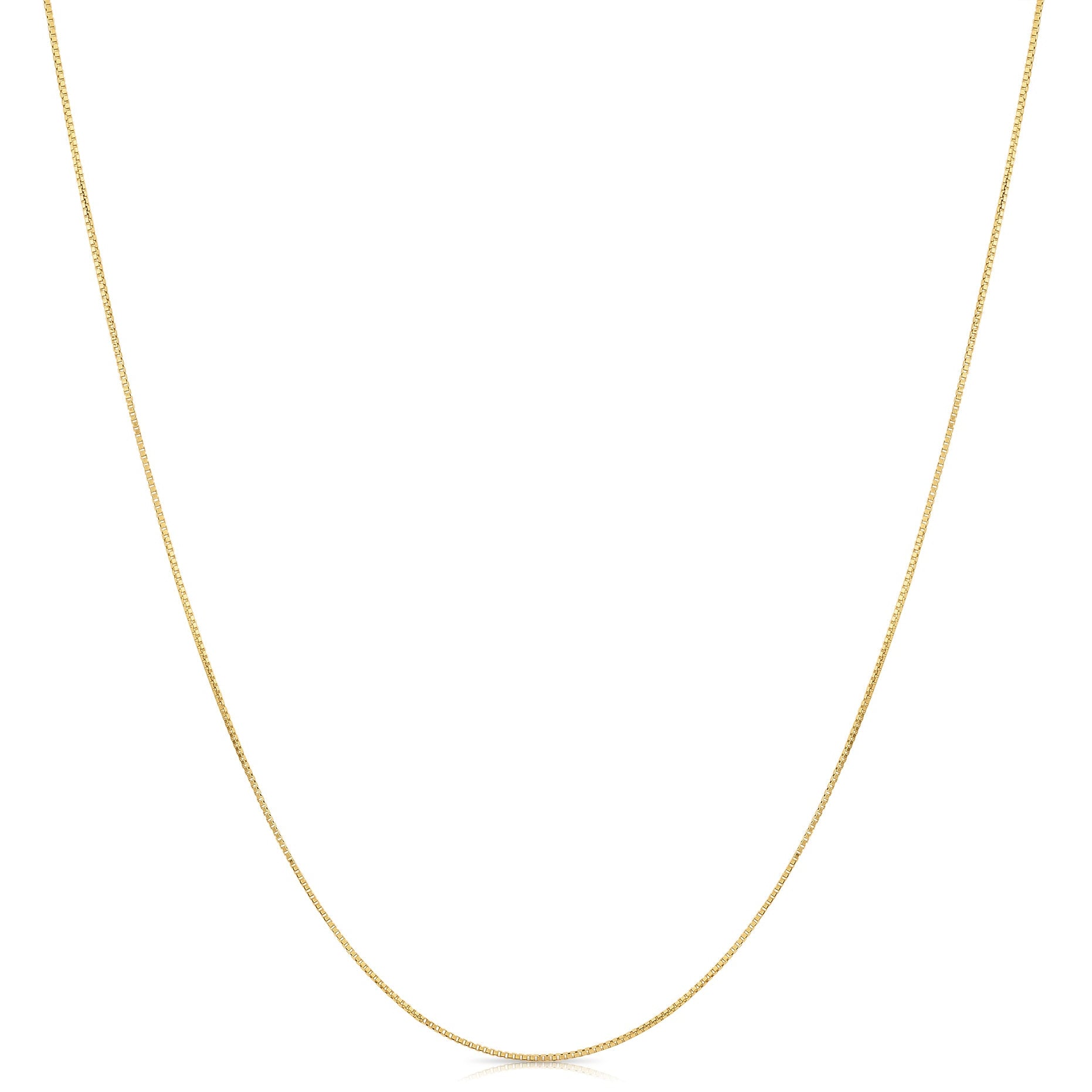 14K Yellow Gold Box Chain Necklace