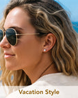 14K Yellow Gold Cubic Zirconia Stud Earrings With Screwbacks