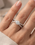 14K White Gold Cubic Zirconia Engagement Ring