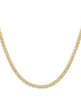 Sterling Silver Two-Tone Diamond-Cut Ice Chain Necklace