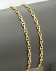 Sterling Silver Gold Plated Mariner Link Bracelet