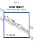 925 Sterling Silver Franco Chain Bracelet