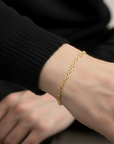 Sterling Silver Gold Plated Mariner Link Bracelet