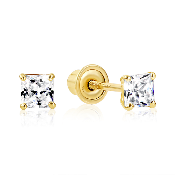 [LLOYD] 韓国ブランド☆L-CARAT Square Earring Amazon.com: AGS Certified 1/4 Cttw Princess-Cut Square