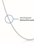 Sterling Silver Brilliantina Cable Chain Necklace