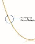 14K Gold Over Sterling Silver Brilliantina Cable Chain Necklace