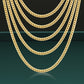 14k Solid Gold Miami Cuban Chain, Heavy Solid 14k Gold Chain, Sizes 2.6mm 4mm