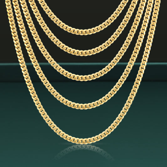 Necklaces Stainless Steel Loop Chain Necklace Chn3011 Gold / 16 Wholesale Jewelry Website Gold Unisex
