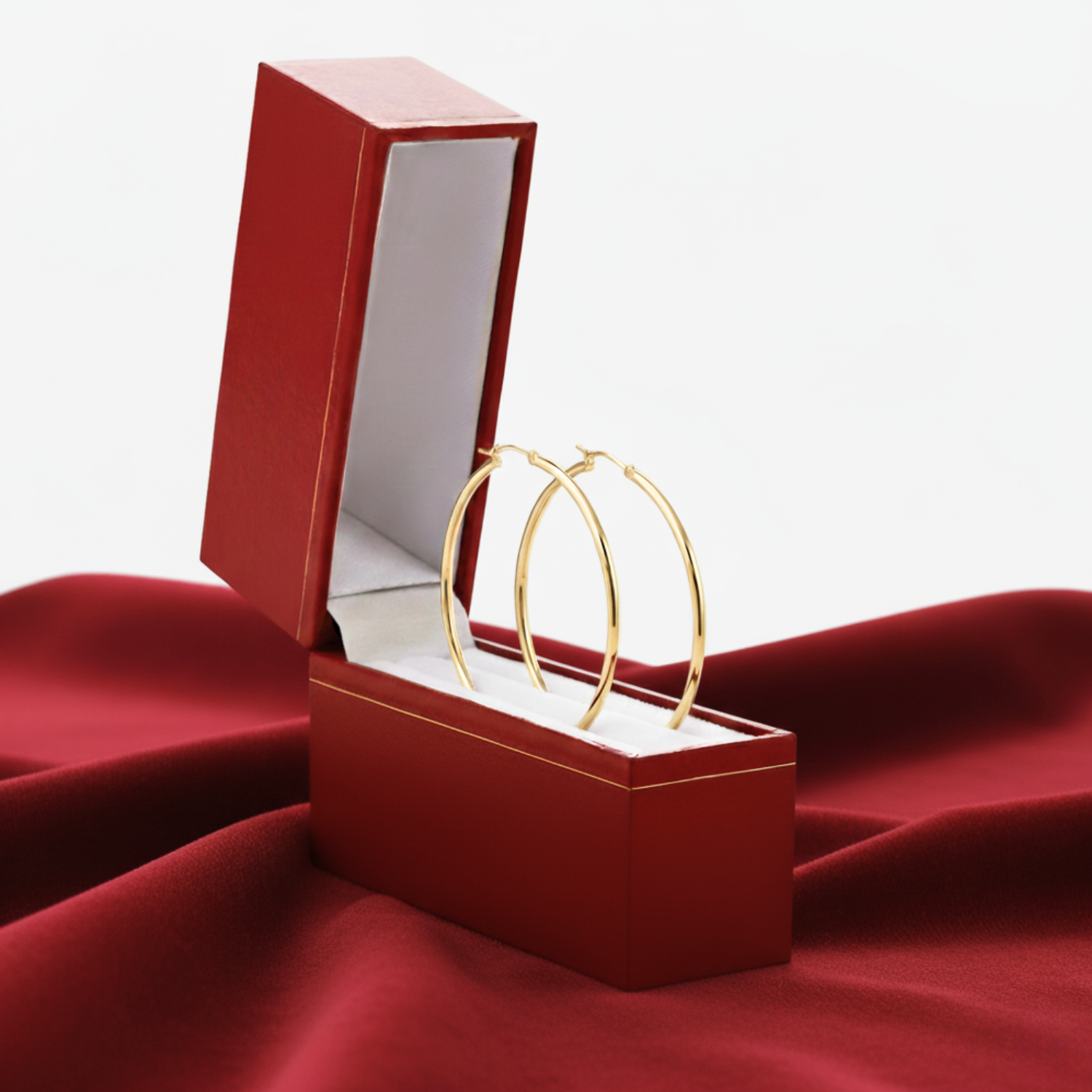 14k Yellow Gold Classic Hoop Earrings, 2mm