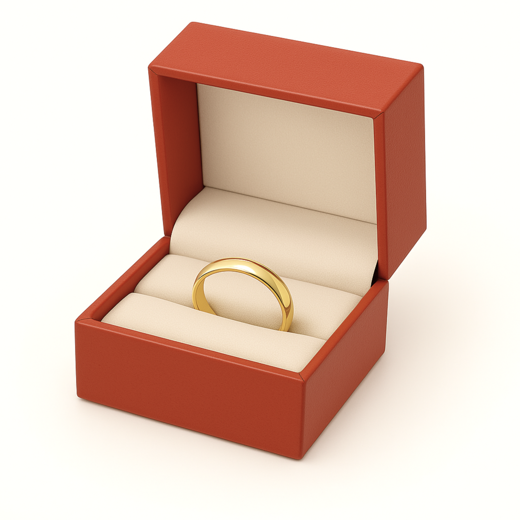 14K Yellow Gold Classic Wedding Band Ring, 3mm Thin