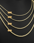 Italian Rope Chains with Strong Lobster Lock, Sterling Silver Dipped In 14K Gold