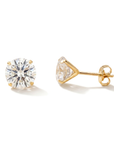 10K Yellow Gold Classic Solitaire Stud Earrings, Pushback