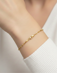 Sterling Silver Gold Plated Mariner Link Bracelet