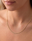 14K Yellow Gold Diamond-Cut Singapore Chain Necklace