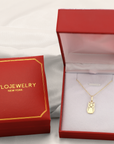 14K Yellow Gold Owl Pendant Necklace