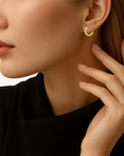 14k Gold Tornado Diamond-Cut Hoop Earrings, 13mm