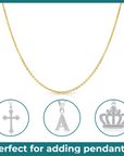 14k Solid Yellow Gold Diamond-Cut Cable Chain, Made in Italy, Necklace 16-18 Inch 0.9mm-1.5mm