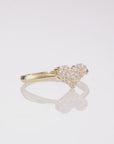 14K Yellow Gold Lab Diamond Heart Ring, 0.31ctw