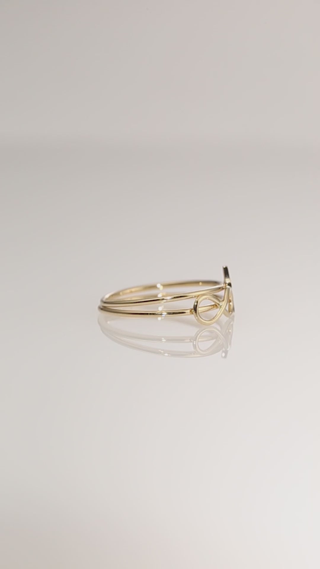 14K Gold Infinity Cross Ring, Stackable Religious Ring 2 Piece Set ...