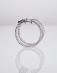 14k White Gold Natural Diamond Hoop Earrings, 0.80ctw