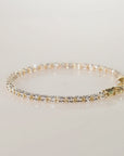 Sterling Silver Two-Tone Diamond-Cut Ice Chain Bracelet