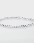 Sterling Silver Italian Box Chain Bracelet