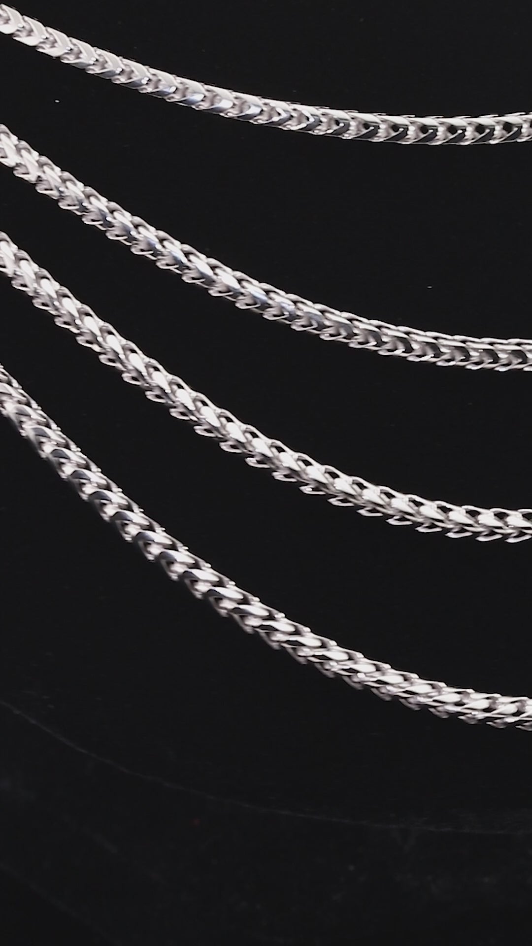 Italian Franco Chains Made In Solid 925 Sterling Silver, With Secure L ...