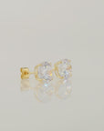 10K Yellow Gold Classic Solitaire Stud Earrings with Pushbacks