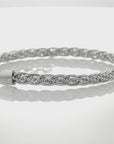 Sterling Silver Twisted Rope Snake Chain Bracelet
