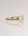 10K Yellow Gold Dainty Infinity Ring