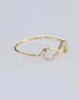 14K Yellow Gold Lab Diamond Infinity Ring, 0.14ctw