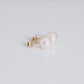 Pearl Studs in 14K Yellow Gold with Butterfly Pushbacks, Gift for Her, 5mm, 5.5mm, 6mm, 6.5mm, 7mm, 7.5mm