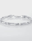 925 Sterling Silver Figarope Milano Italian Bracelet