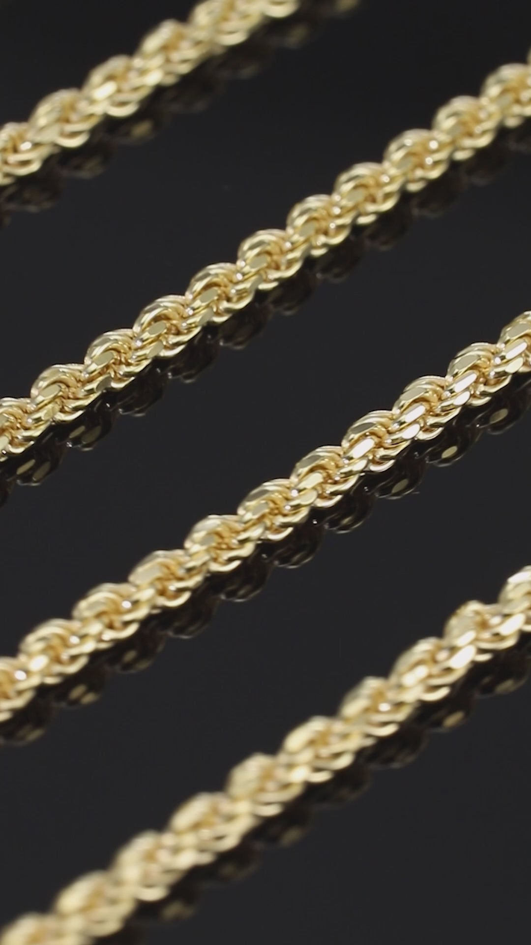 14K Yellow Gold Rope Chains, 14k Gold Necklace – Tilo Jewelry®