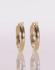 14k Gold Small Oval Hoop Earrings