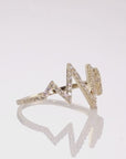 14K Yellow Gold Lab Diamond Heartbeat Ring, 0.21ctw