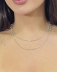 Sterling Silver Diamond-Cut Moon Chain Necklace