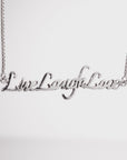 Sterling Silver Live Laugh Love Adjustable Bracelet