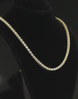 Sterling Silver Two-Tone Diamond-Cut Ice Chain Necklace