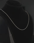 14K White Gold Diamond-Cut Singapore Chain Necklace