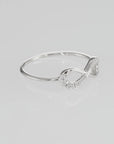 14K White Gold Lab Diamond Infinity Ring, 0.14ctw