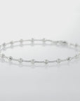 Sterling Silver Diamond-Cut Moon Bracelet