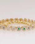 14k Yellow Gold Birthstone Flower Cluster Stud Earrings, Screw Back