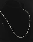 Sterling Silver Diamond-Cut Oval Bead Chain Necklace