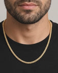 14K Gold Plated Italian Ice Chains, Solid Sterling Silver, 5mm Thick
